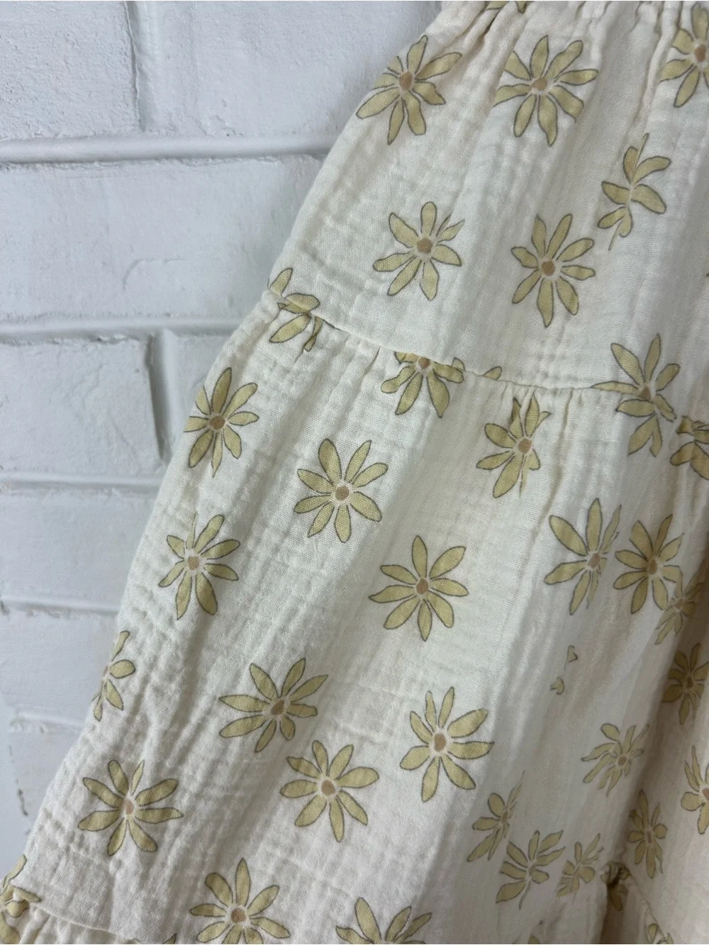 Rylee + Cru Girls Cotton Floral Daisies Midi Skirt Size 8-9Y